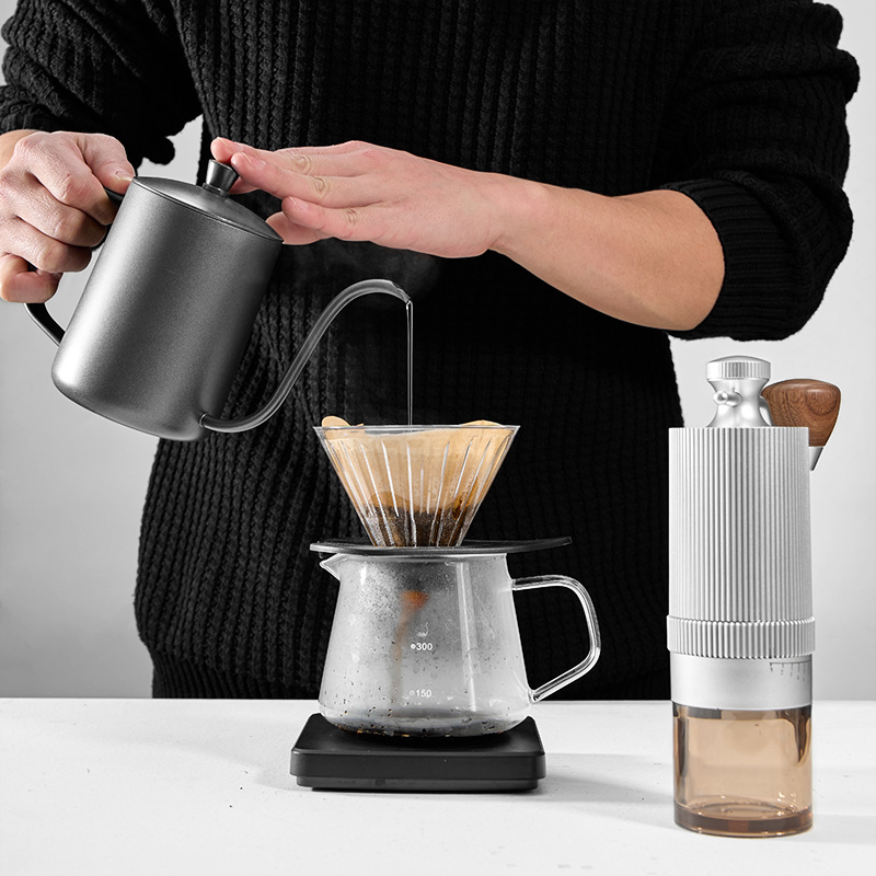 Molino de café manual ajustable externo 420 de acero inoxidable