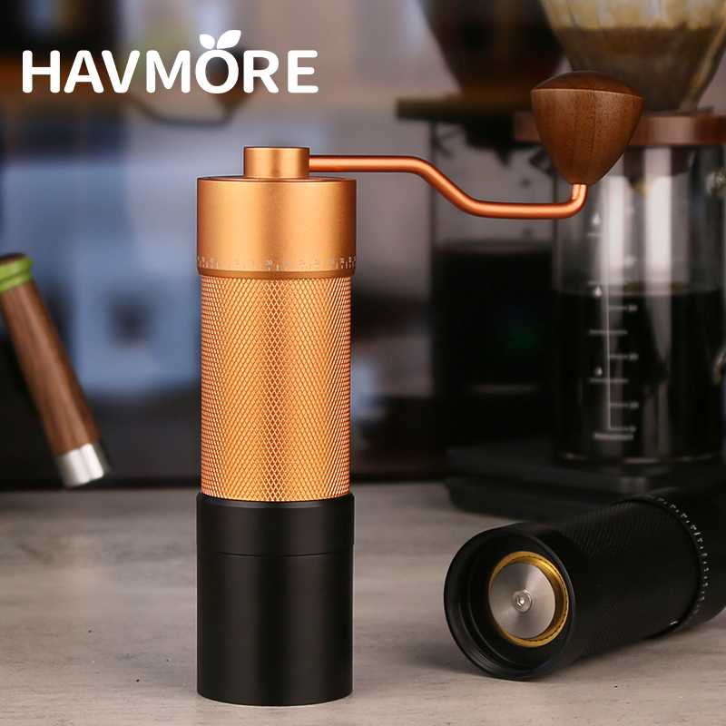 Molino de café manual portátil de acero inoxidable para espresso y filtro