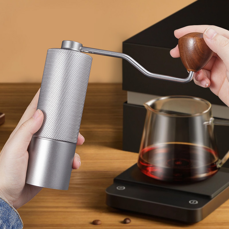 Precio mayorista fabricante OEM molinillo de café ensamblaje manual acero inoxidable muela cónica ajuste numérico más rápido