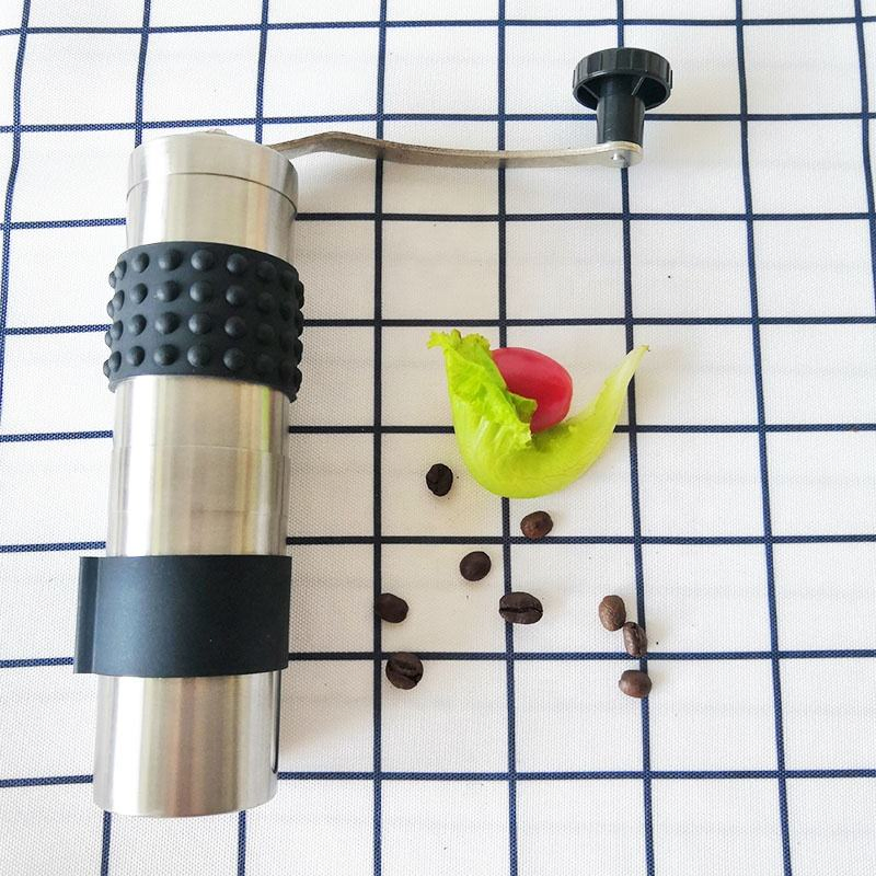 Molino de café manual pequeño profesional para casa, mini molino de café de acero inoxidable con muelas