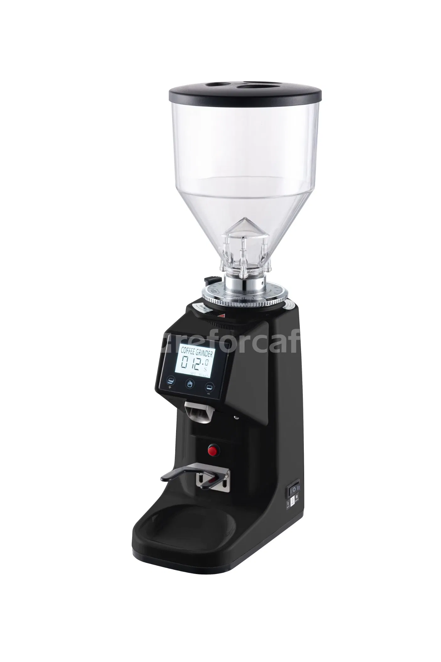 Cuerpo de Aleación de Aluminio Fundido 1400rpm 60mm Molinillo de Café Manual Eléctrico Industrial Comercial de Burr Plano
