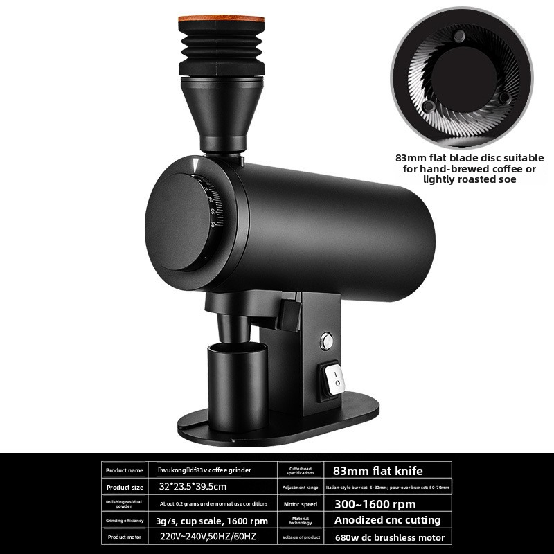 Venta Caliente Nueva Llegada Motor DC Sin Escobillas y Molinillo de Café en Grano Ajustable en Velocidad con 83mm Muela Plana