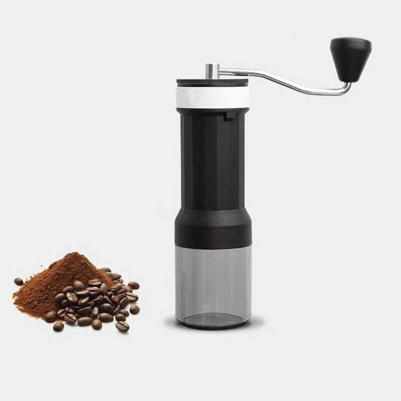 Herramientas de café de venta al por mayor, molinillo de café manual ajustable de acero inoxidable con cuerpo de cerámica