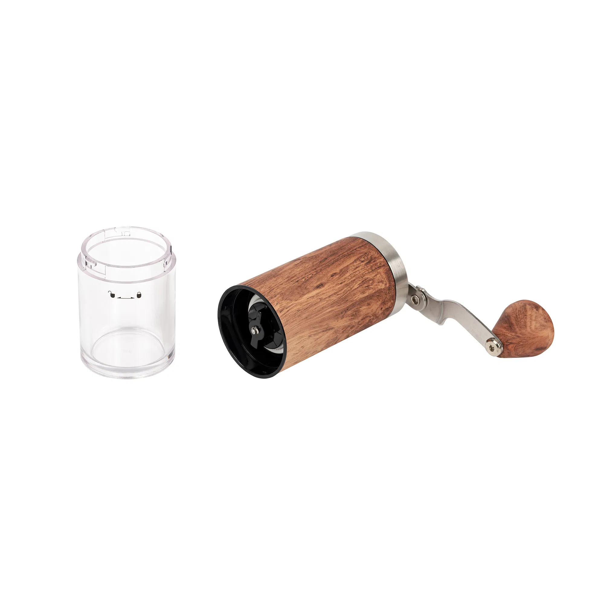 Molino de café manual de madera profesional con ajustes de molienda ajustables