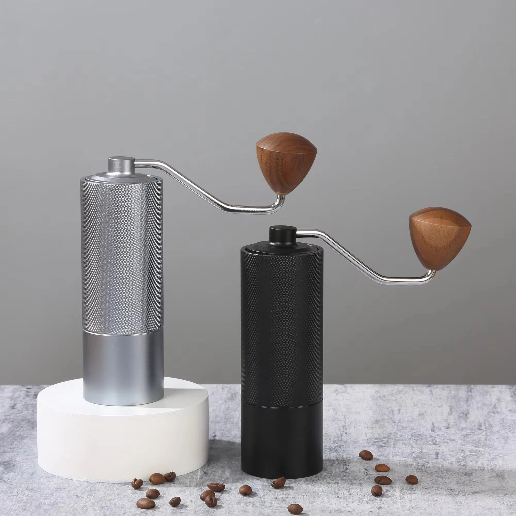Molino de café portátil ajustable para espresso, accesorios de camping de acero inoxidable, molinillo de café manual con 5 6 7core muelas