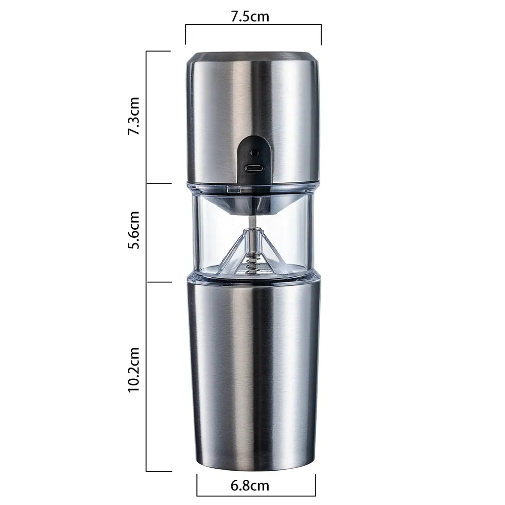 Conjunto de filtro de taza de café portátil multifuncional de acero inoxidable recargable eléctrico pequeño