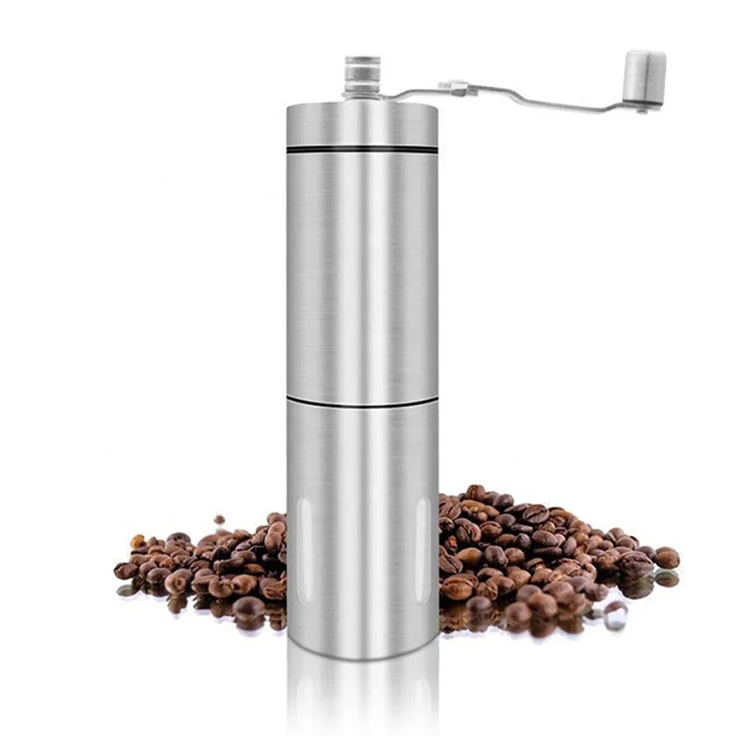 Molino de café manual de manivela en forma de triángulo con logo personalizado, gadget para camping y hogar