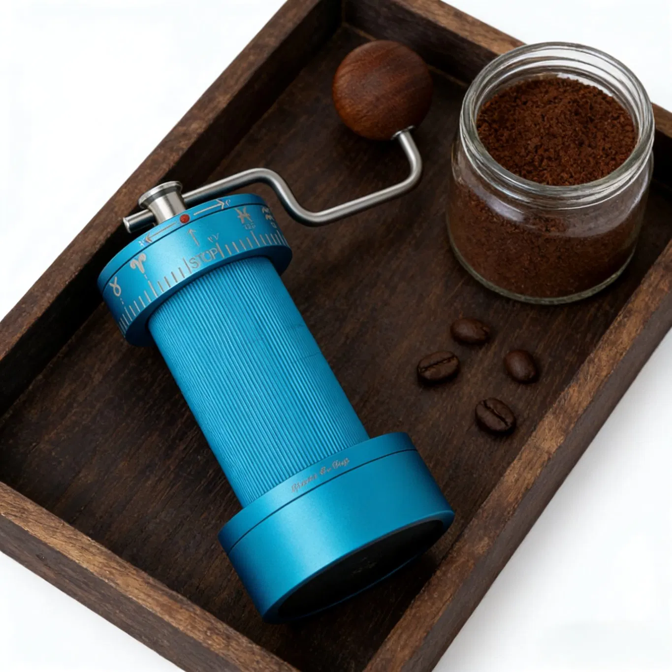 Molino de café manual pequeño para el hogar, con patente de reversa y escala de ajuste externo, molino de café para preparación manual y espresso