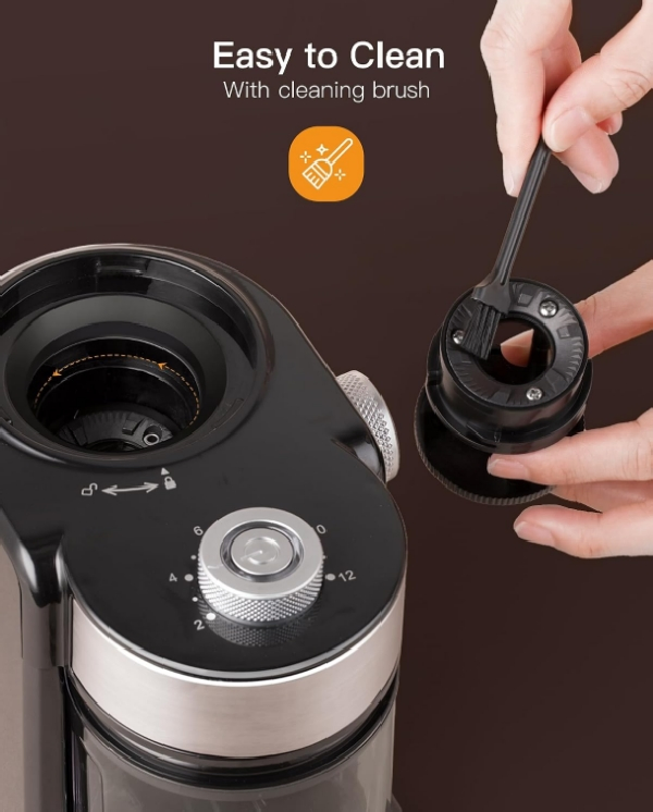 Molinillo de café eléctrico de motor de ultra fina con 18 configuraciones de molienda