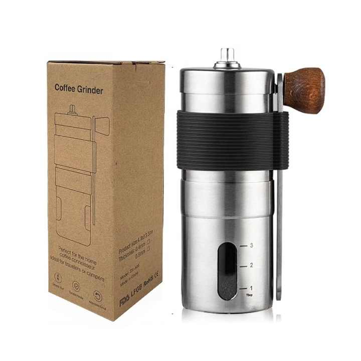 Molinillo de café manual portátil y ajustable para exteriores, mini, ideal para camping, hogar, viajes y oficina