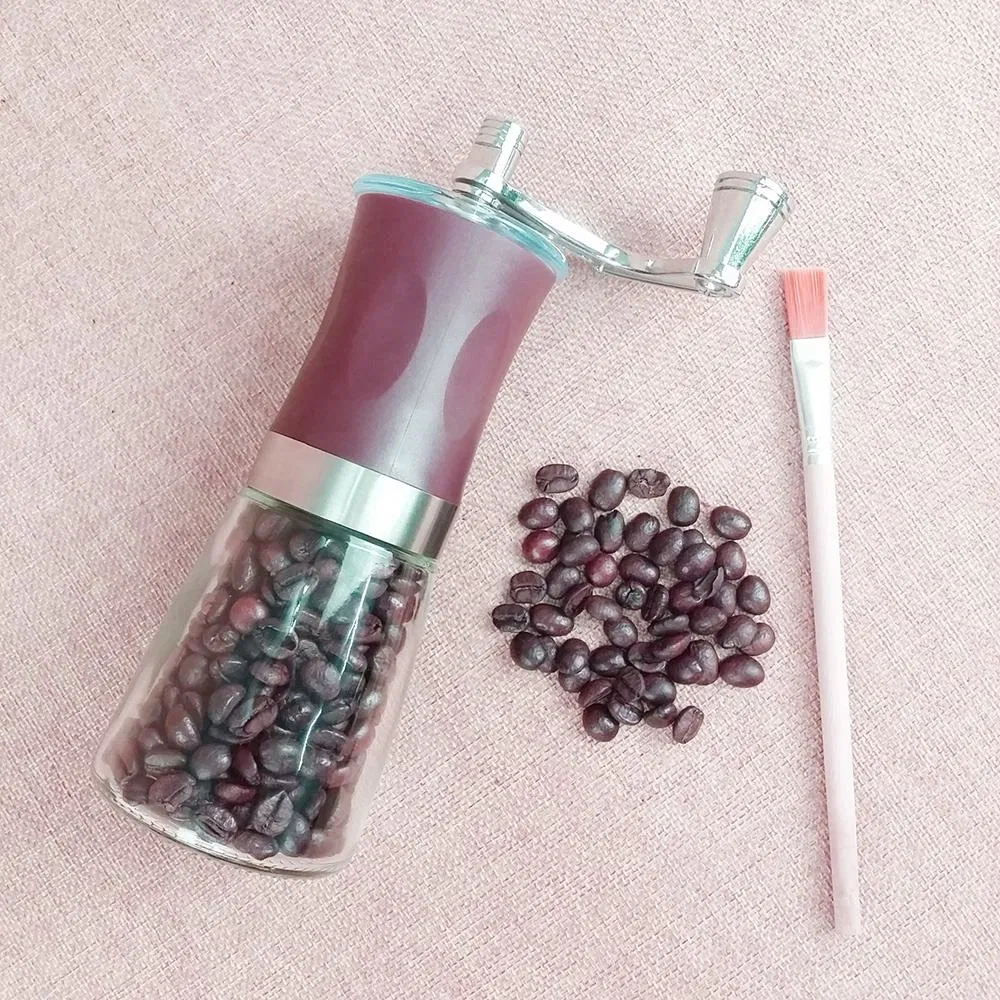 Pequeña máquina de molinillo de café portátil manual para granos de café