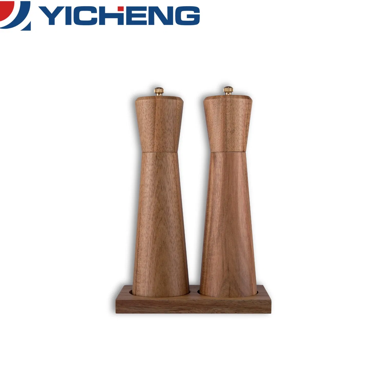 Molino de pimienta de madera de acacia manual, molinillo de especias y café para herramienta de cocina