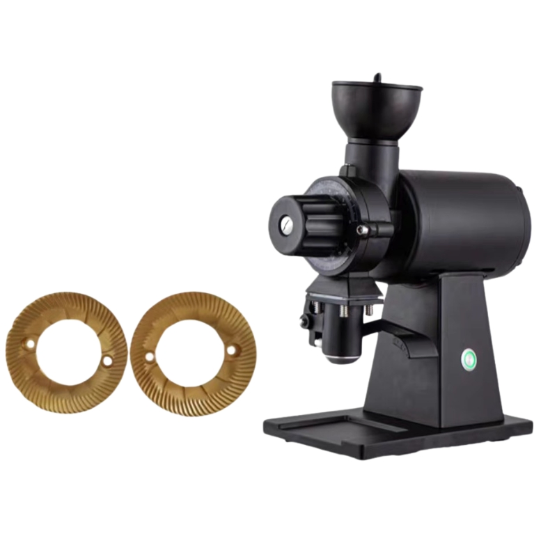 Molino de café con embudo de filtrado para molienda individual 90mm Molinillo de café de titanio con grosor ajustable 2000rpm/Min