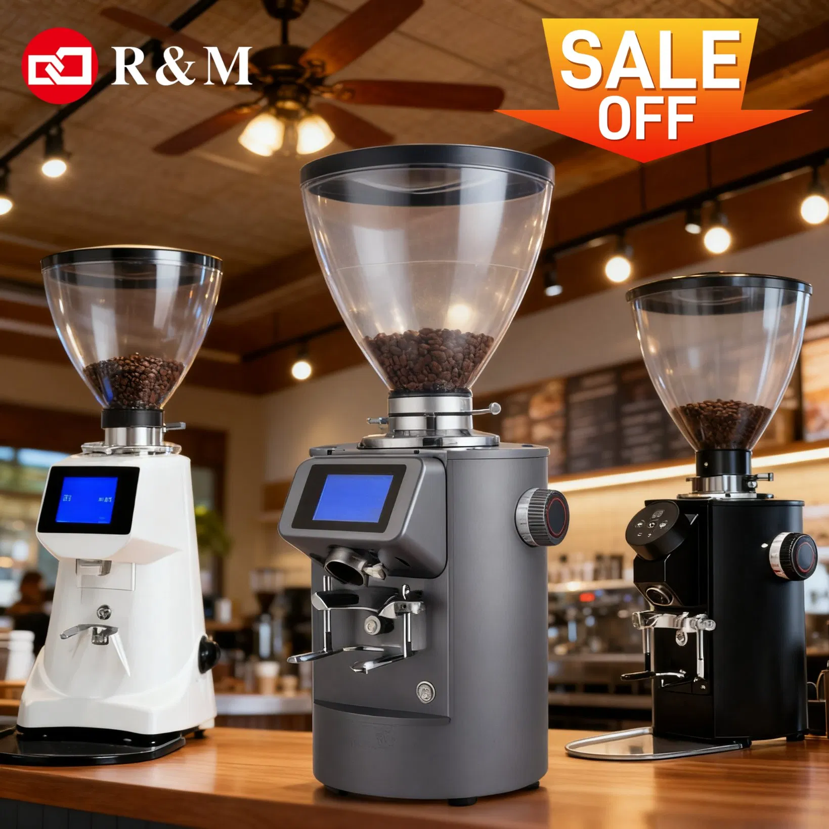 Máquina de moler café eléctrica profesional para la industria automotriz y comercial, con muelas cónicas planas, manual y eléctrica, para la molienda de granos de espresso, precio de venta