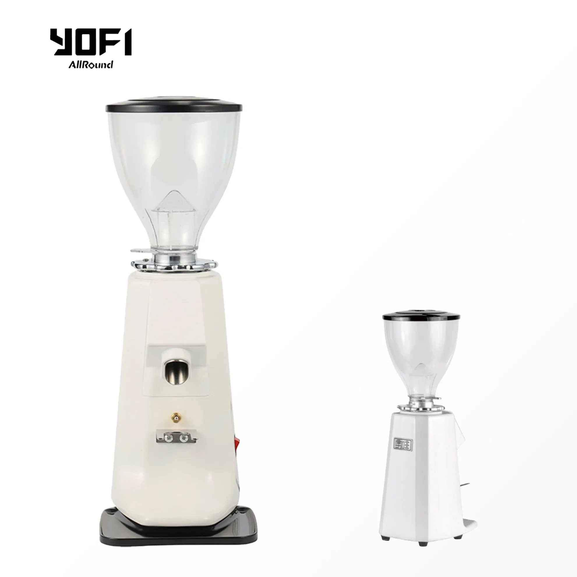 64mm Molinillo de Café Eléctrico de Placa Burr Comercial 370W 1kg Gran Capacidad de Granos Molinillo Profesional