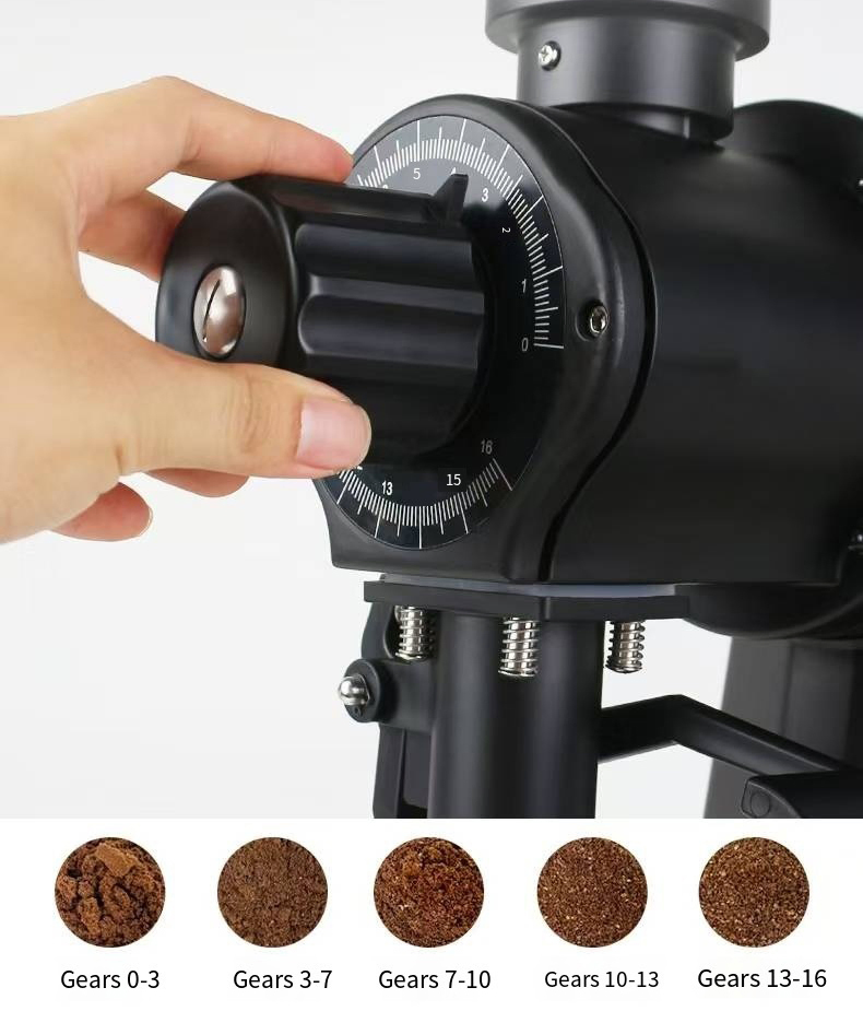 Molinillo de café comercial con muelas de acero fundido para espresso y filtro