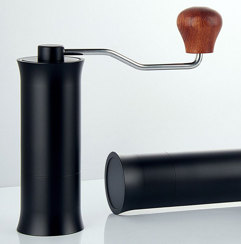 Máquina de espresso personalizada con núcleo de molienda de acero inoxidable, molinillo de café de manivela, diseño fácil de limpiar