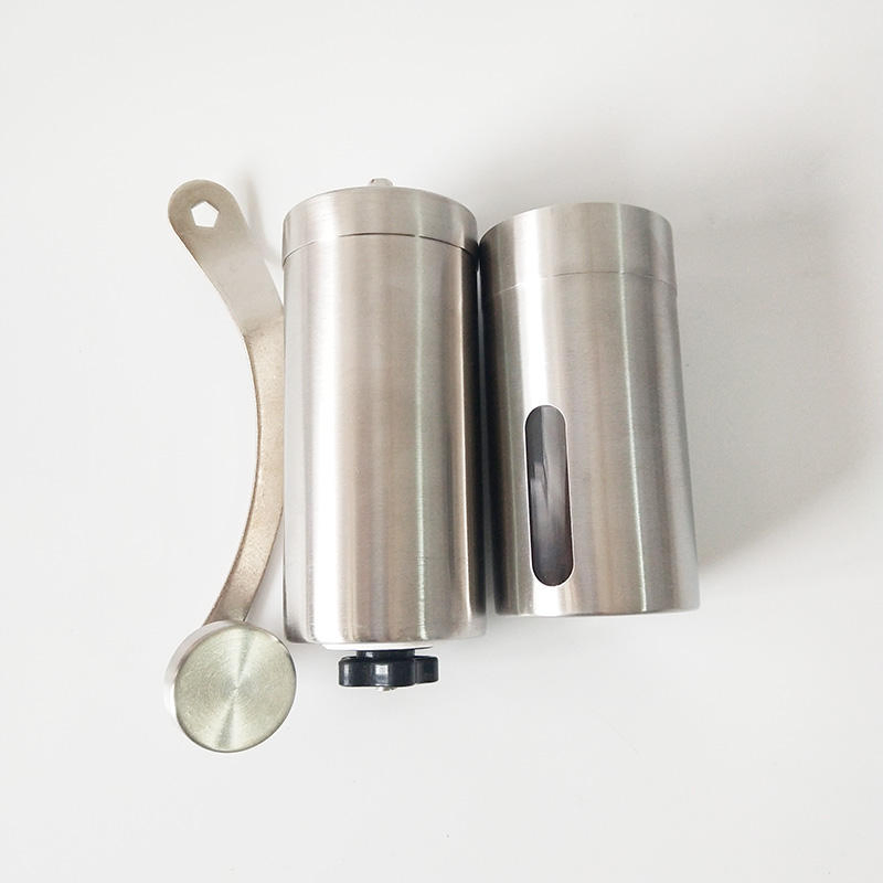 Molino de café manual de acero inoxidable para el hogar con muelas de cerámica ajustables