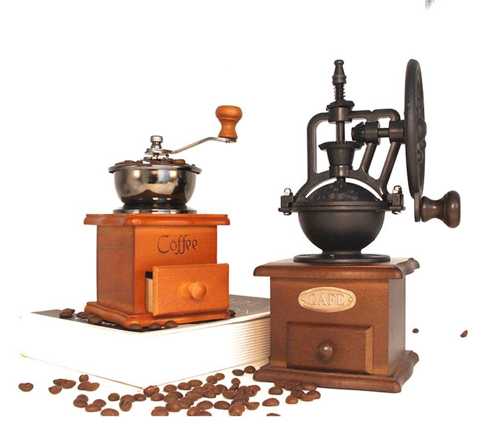 Molino de café manual de madera clásica para cafetera