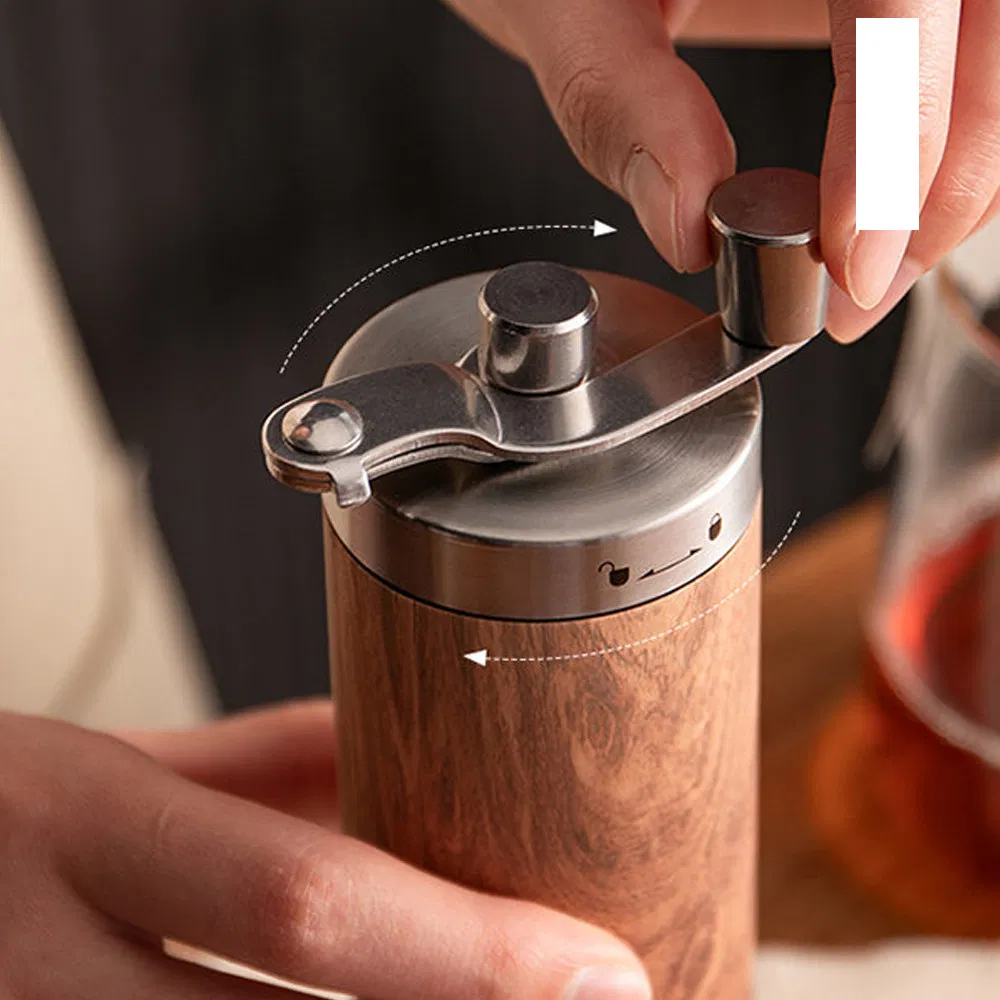 Molino de café manual con configuraciones ajustables