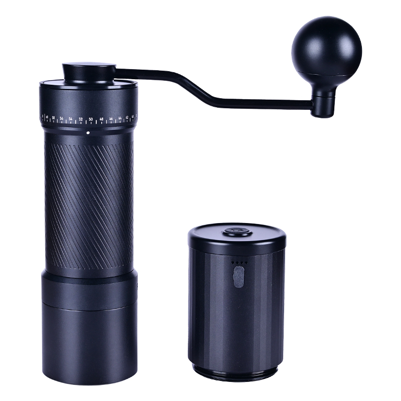 Molino de café eléctrico de modo dual - Manivela y interruptor automático, uso en casa y de viaje