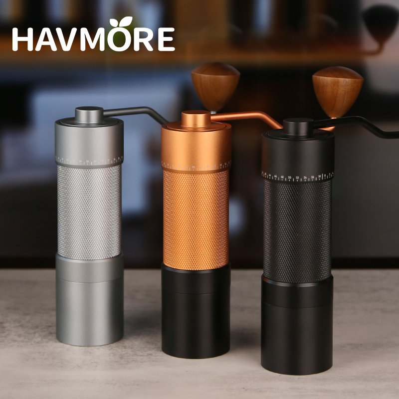 Molino de café manual portátil de acero inoxidable para espresso y filtro