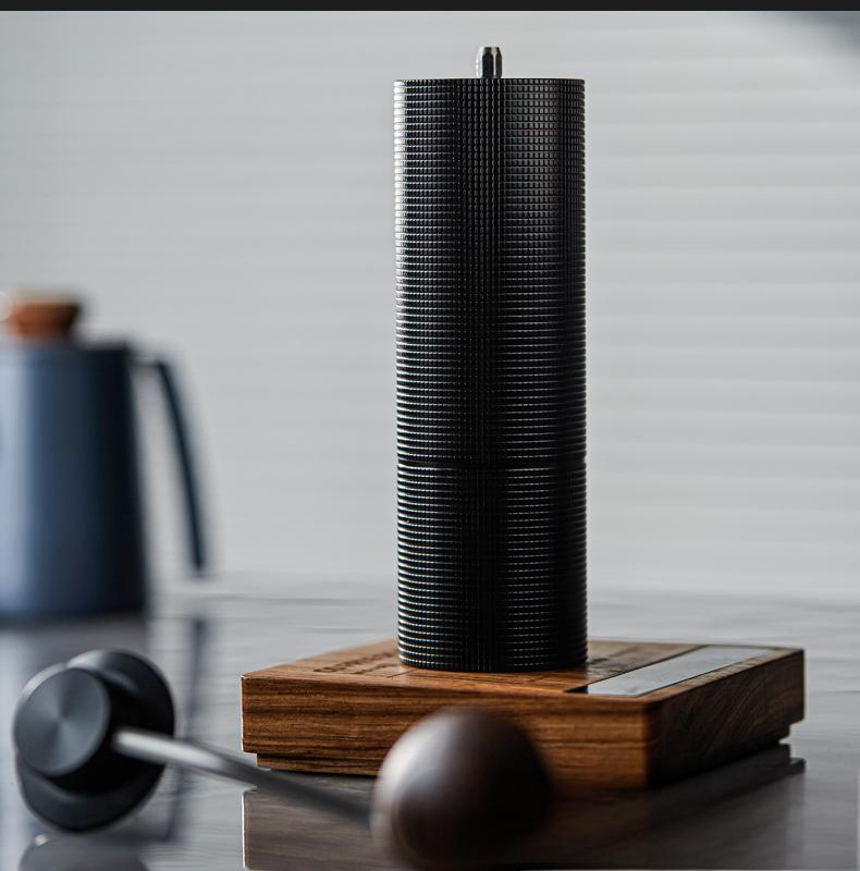 Máquina de espresso cuadrada portátil de manivela, molinillo de café manual con núcleo de acero para uso doméstico