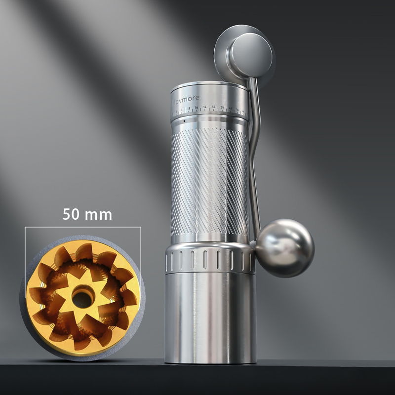 Molino de café portátil con muela de acero inoxidable CNC para precisión