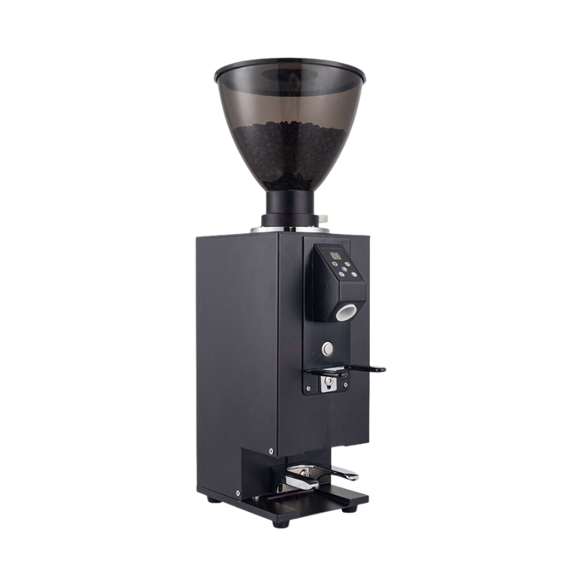 Molino de café eléctrico comercial semiautomático manual de alta venta con prensador de café