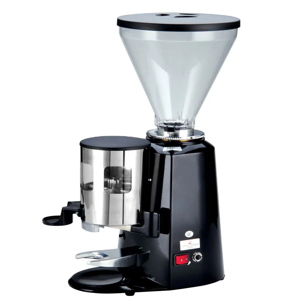 Molino de café comercial, molino de café eléctrico, molino de café espresso, manual, piezas de repuesto gratuitas, aluminio