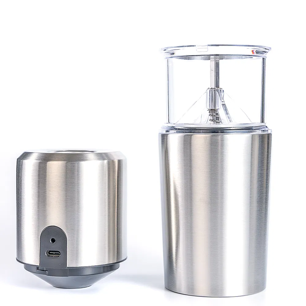 Pequeña Cafetera Todo-en-Uno Portátil Eléctrica de Café con Molinillo Filtro Taza Molinillo