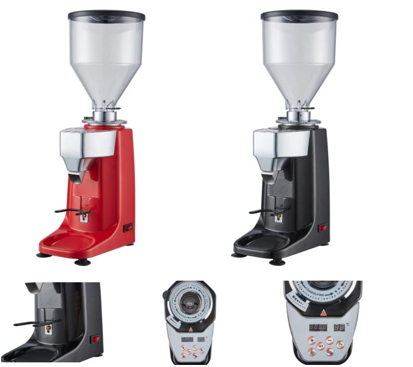 Molino de café eléctrico de muelas planas, máquina de molienda de café redonda
