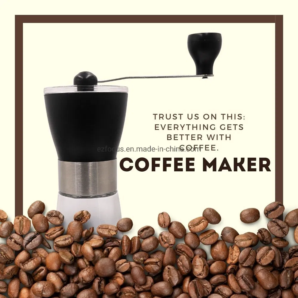 Molino de café manual con muelas de cerámica portátil ajustable Wbb14474