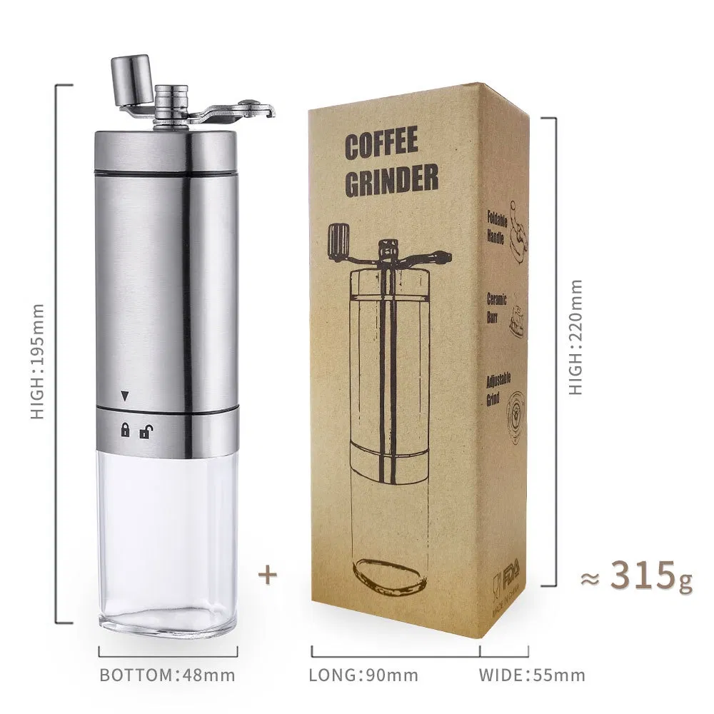Molino de café manual de acero inoxidable Mi23027