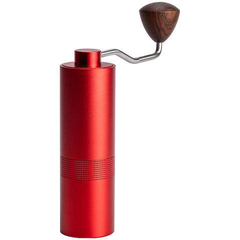 Cuerpo de aleación de aluminio 420 molinillo de café espresso manual portátil de acero inoxidable para uso doméstico con mango de madera