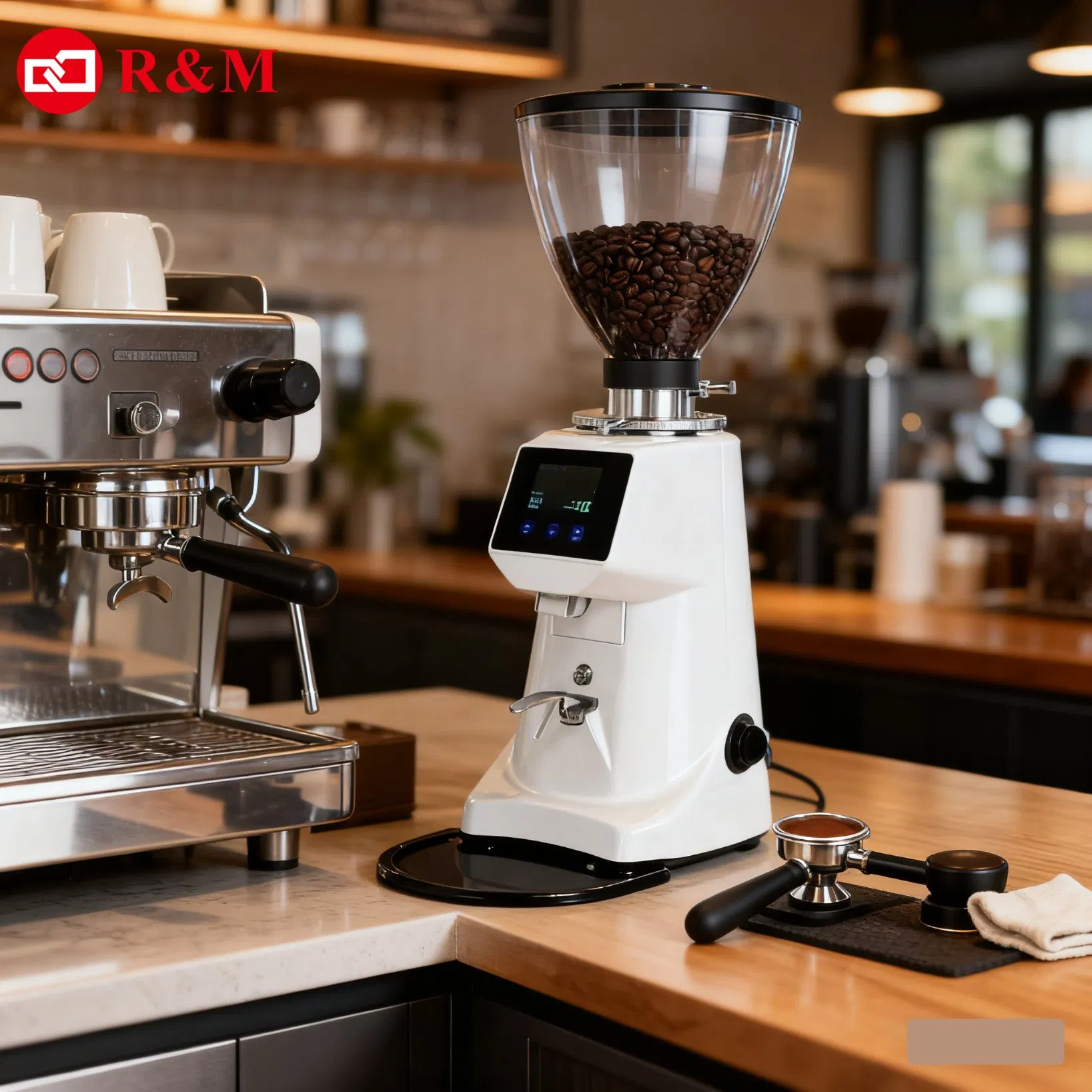 Máquina de café espresso eléctrica industrial manual pequeña automática de muelas cónicas planas, molinillo dosificador de café en venta, mejor precio y mejor calificación