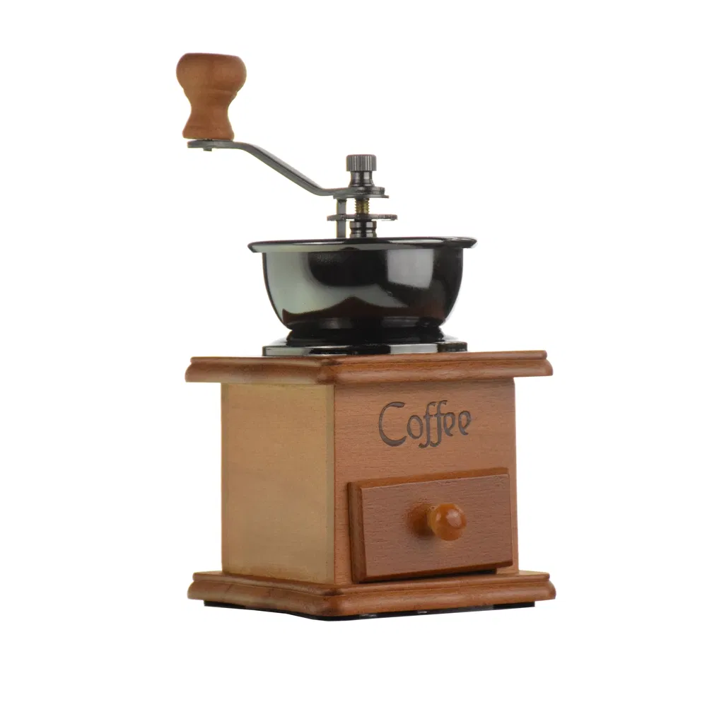 Molino de café de manivela, máquina de café espresso, molino de café manual