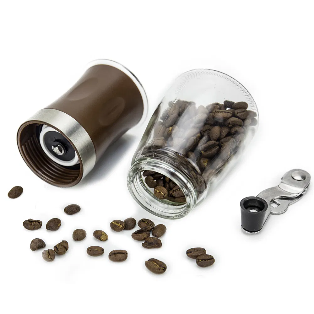 Molino de café manual premium de acero inoxidable con núcleo de cerámica