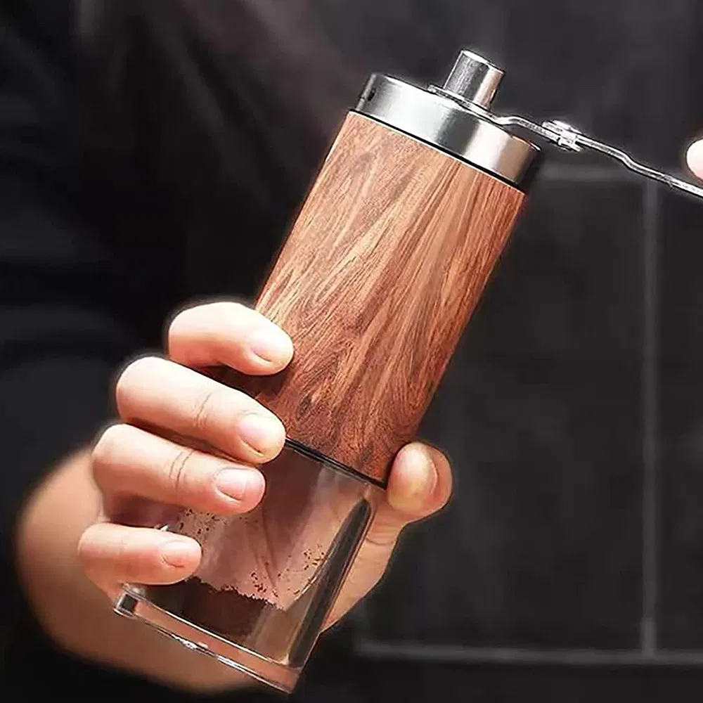 Molino de café manual con configuraciones ajustables