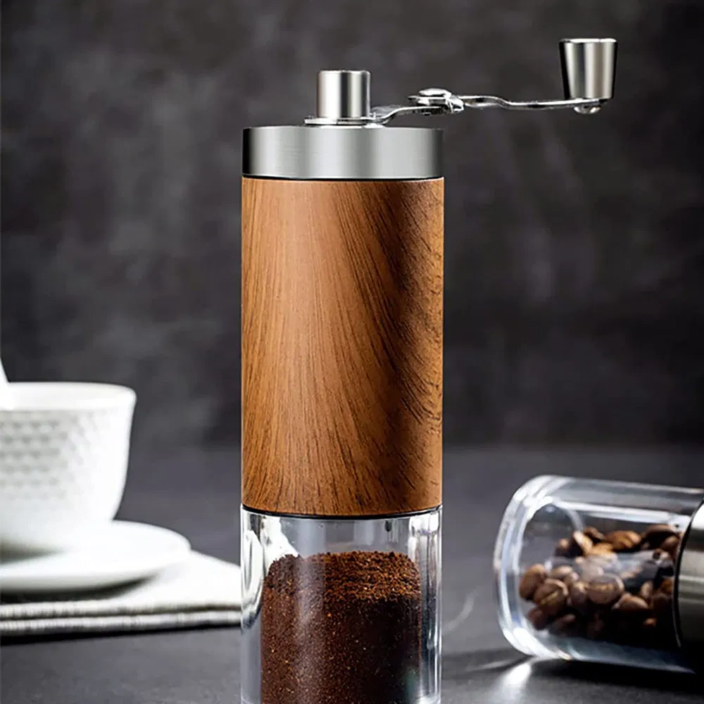 Molino de café manual con configuraciones ajustables