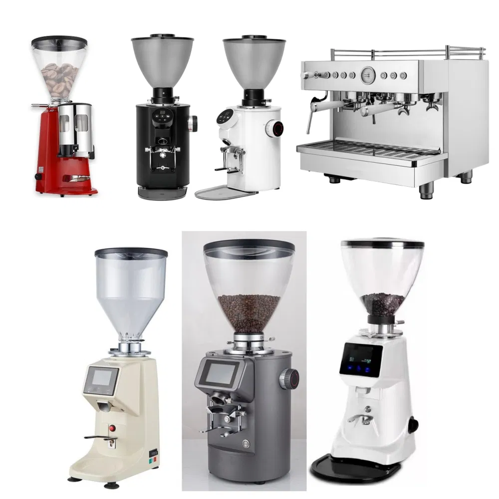 Máquina de moler café eléctrica profesional para la industria automotriz y comercial, con muelas cónicas planas, manual y eléctrica, para la molienda de granos de espresso, precio de venta