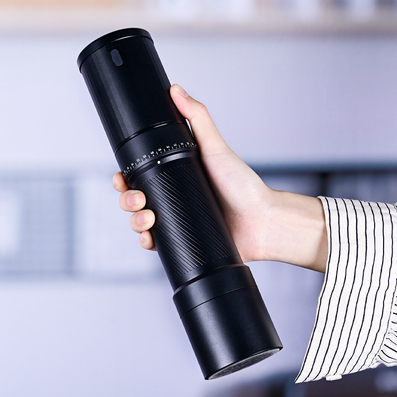 Molino de café eléctrico de modo dual - Manivela y interruptor automático, uso en casa y de viaje