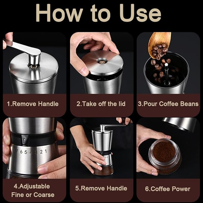 Nuevo Arribo Herramientas de Café y Té Molinillo de Café Espresso Molinillo Manual Portátil de Granos de Café
