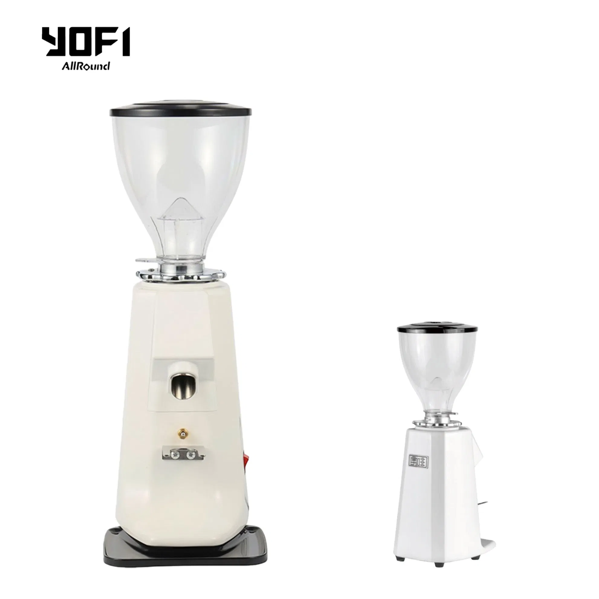 Molino de café eléctrico de grado comercial 370W 1kg Tolva de granos y duradero 64mm molino de muelas planas