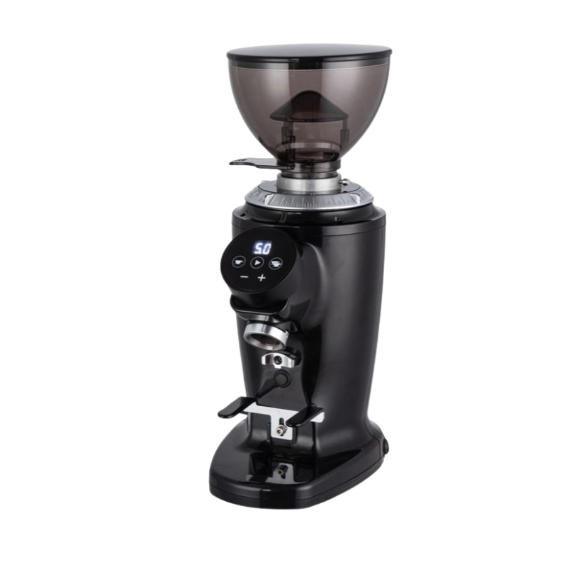 Molino de café profesional 64mm de acero inoxidable con muelas planas para cafetería con función cuantitativa