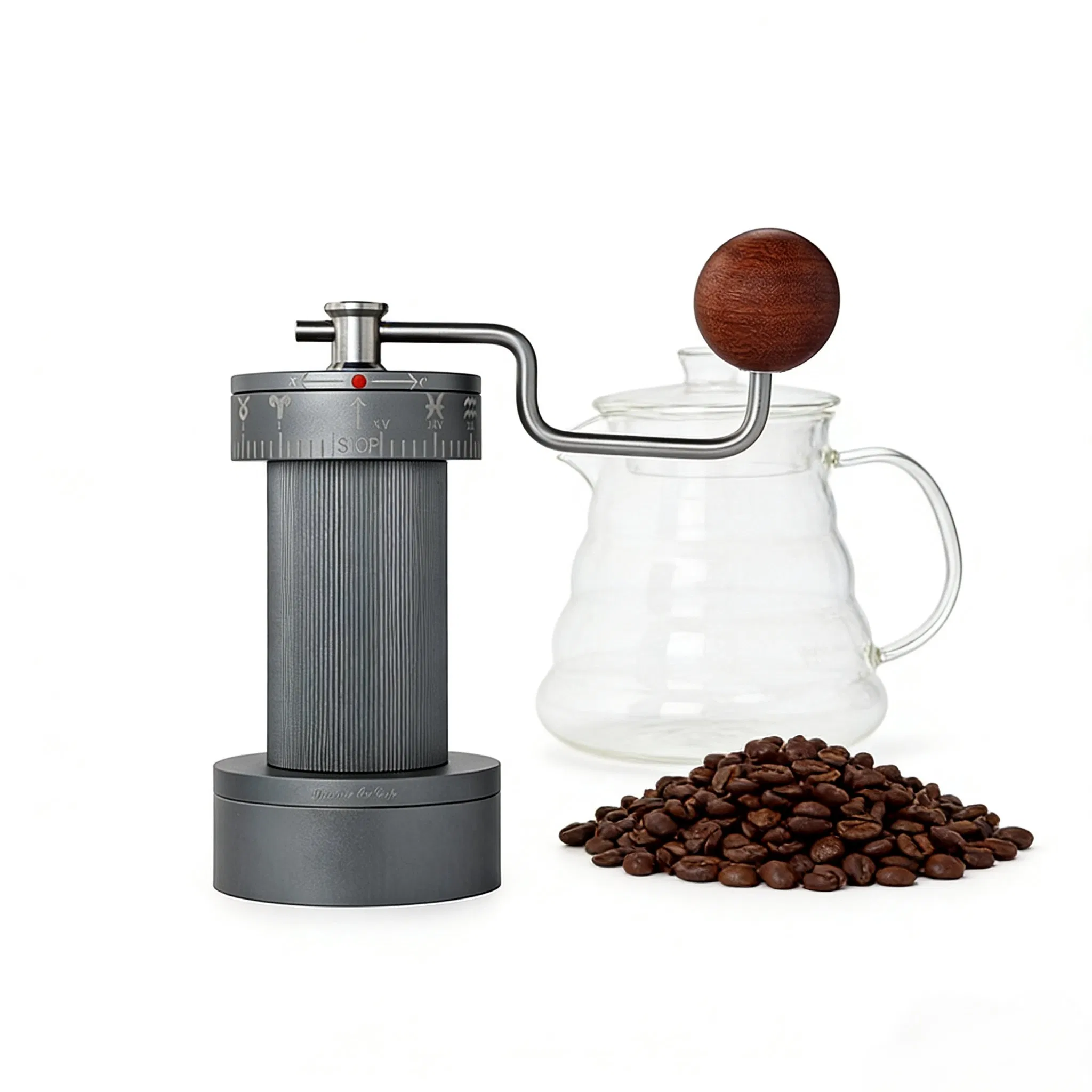 Molino de café manual pequeño para el hogar, con patente de reversa y escala de ajuste externo, molino de café para preparación manual y espresso