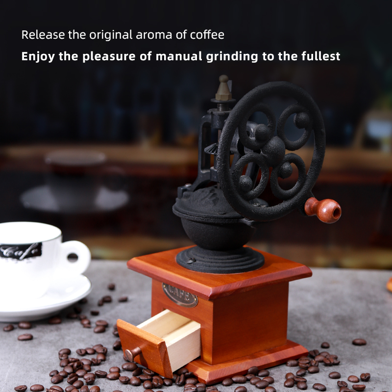 Molino de Café Retro Ecocoffee Bm139b: Máquina de Molienda de Granos Manual Vintage