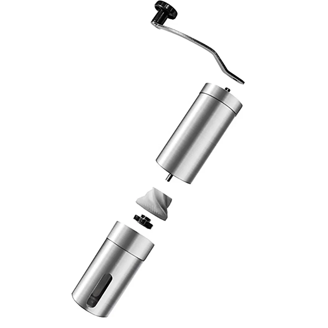 Molino de café de acero inoxidable de grado alimenticio manual ajustable para el hogar FDA OEM al por mayor