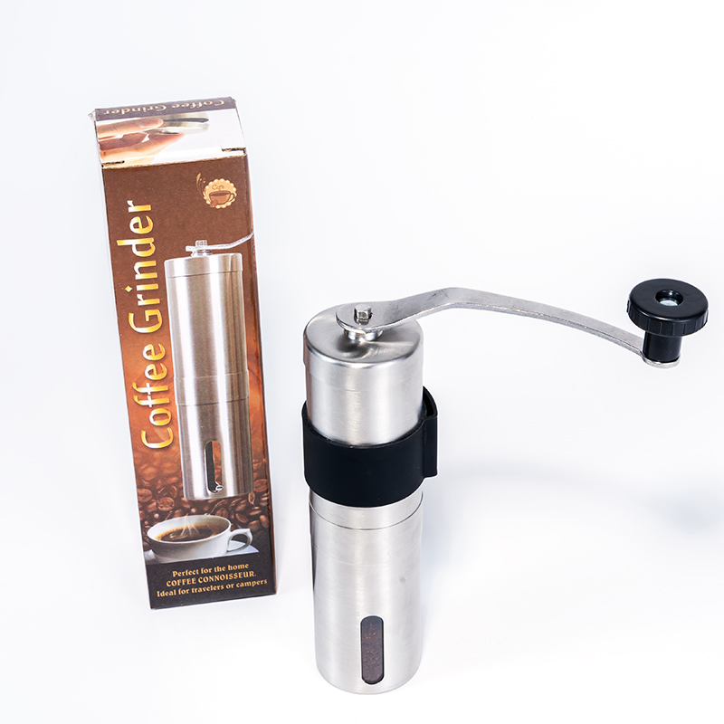 Conjunto de molinillo manual de café de acero inoxidable al por mayor con logo personalizado