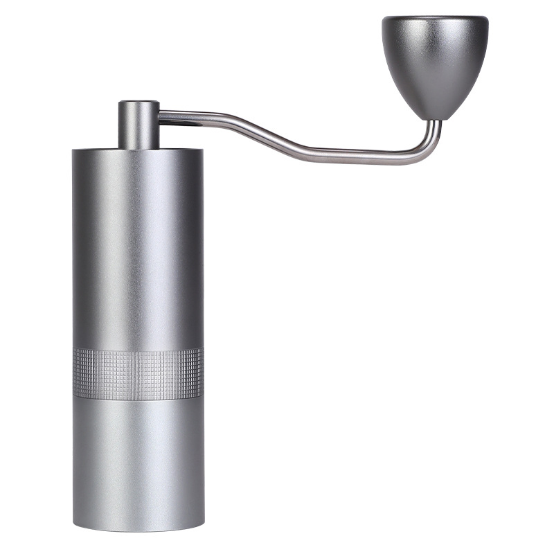Molino de café manual de acero inoxidable con muelas cónicas, carcasa de aluminio, configuraciones ajustables Ez31454